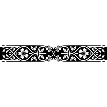 Elegant Floral Border, Vintage , Decorative Element, alternate version 349 vector