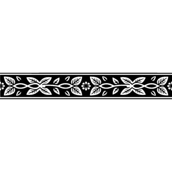 Elegant Botanical Border, Vintage Style, alternate version 19 vector