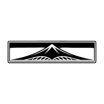 Minimalist Mountain Silhouette, Gradient Horizon vector