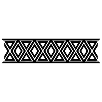 Geometric Deco Border, Minimalist Pattern, Template vector