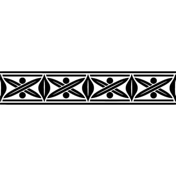 Geometric Border, Art Deco Motif, Black White, Elegant vector