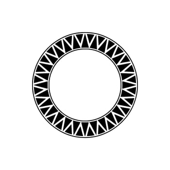Geometric Circle Motif, Minimalist , Dark Outline vector