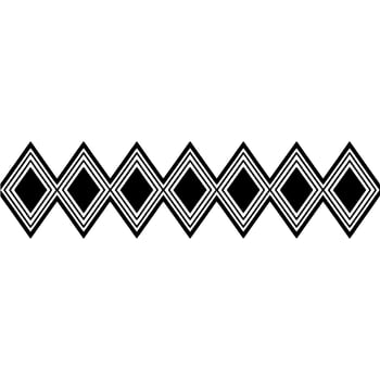 Geometric Diamond Border, Minimalist - Decorative vector