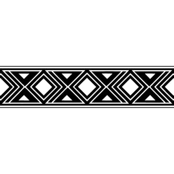 Geometric Deco Border, Black and White Pattern - Art deco vector