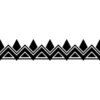 Geometric Wave Border, Minimalist, Triangle vector