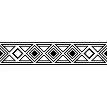 Geometric Deco Border, Minimalist Pattern, Stationery vector