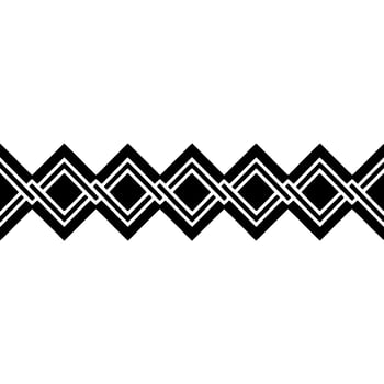 Geometric Zigzag Border, Art Deco Style, Pattern vector