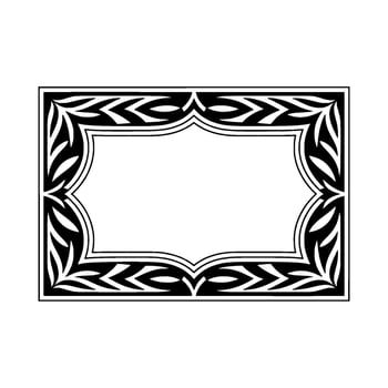 Geometric Tribal Frame, Black and White, Minimalist, Pattern vector