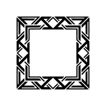 Geometric Deco Frame, Minimalist , Elegant Border, Intricate vector