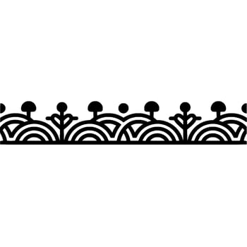 Stylized Wave Border, Elegant Decorative Element vector