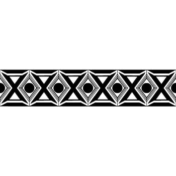 Geometric Black White Border, Art Deco Pattern vector