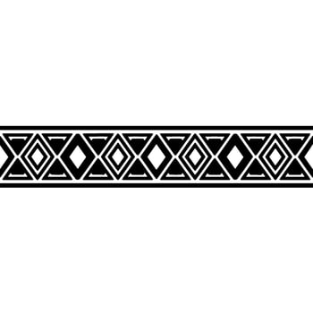 Geometric Deco Border, Black White, Art Deco Pattern vector