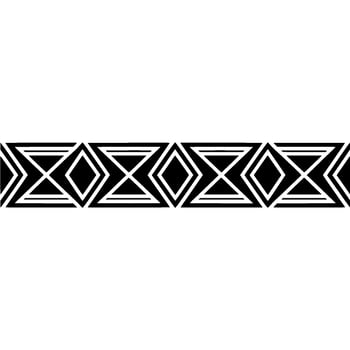 Geometric Deco Border, Minimalist Black White, Symmetry vector