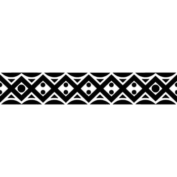 Geometric Tribal Border, Minimalist, alternate version 59 vector