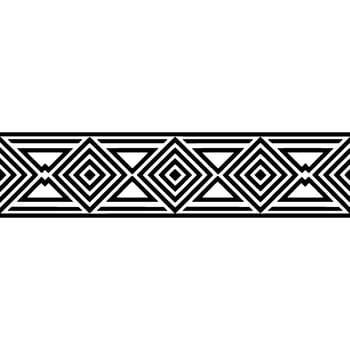 Geometric Deco Border, Minimalist Pattern, Elegant, Repeating vector