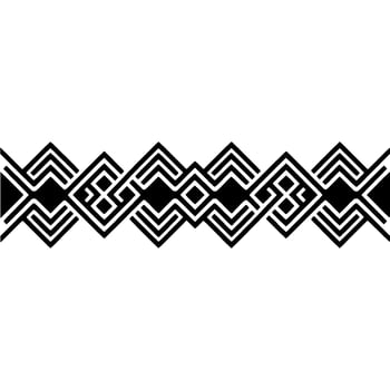 Geometric Border, Intricate Pattern, Modern, Zigzag vector