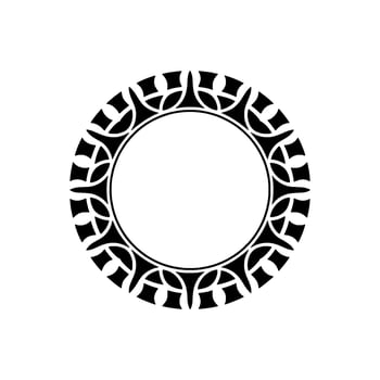 Intricate Floral Circle Border, Vintage, Ornamental vector