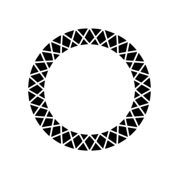 Geometric Circle Frame, Minimalist Pattern, Negative Space vector