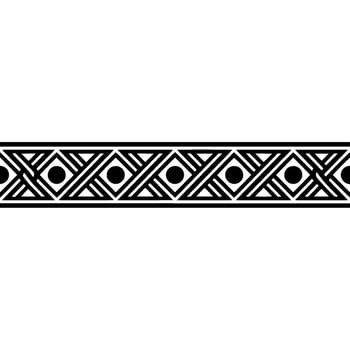 Geometric Deco Border, Minimalist Pattern, alternate version 15 vector