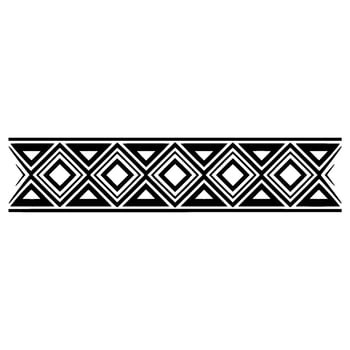Geometric Tribal Border, Minimalist, alternate version 76 vector