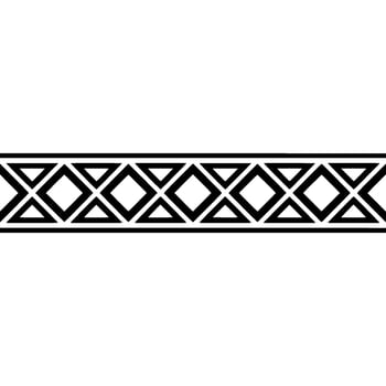 Geometric Deco Border, Minimalist, alternate version 6 vector
