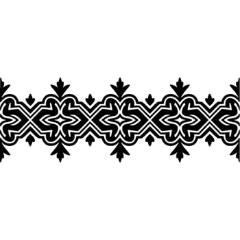 Intricate Black Border, Decorative Pattern, Vintage, Geometric vector