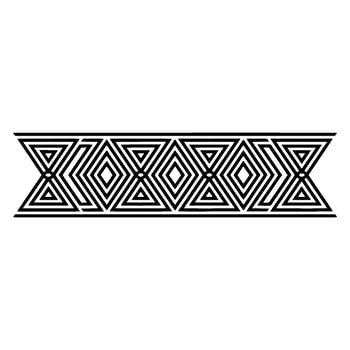Geometric Deco Border, Minimalist Pattern, Linear - Minimalism vector