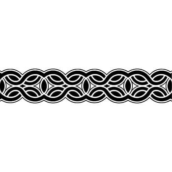 Intricate Celtic Knot Border, Vintage Style - Knotwork vector