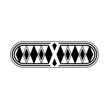 Geometric Deco Ornament, Minimalist, Ellipse vector