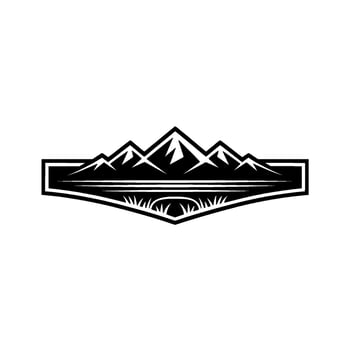 Mountain Vista Emblem, Rustic Adventure Symbol vector