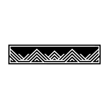 Geometric Mountain Border, Art Deco Style vector