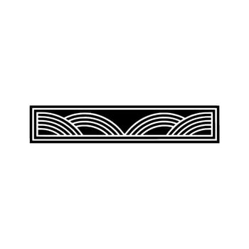 Geometric Wave Border, Minimalist , Modern Emblem vector