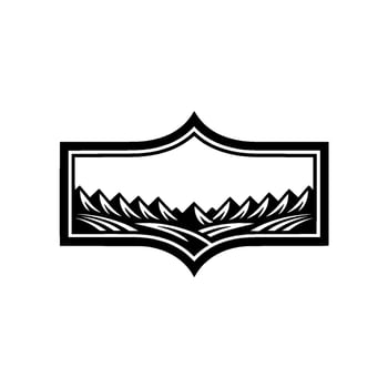 Mountain Vista Emblem - Minimalist Landscape vector