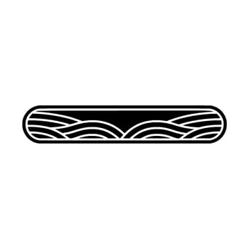 Minimalist Waveform Emblem, Modern Abstract vector