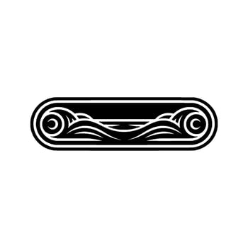 Oceanic Column Emblem - Vintage Nautical vector