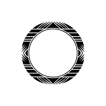 Geometric Tribal Circle, Minimalist - Template vector