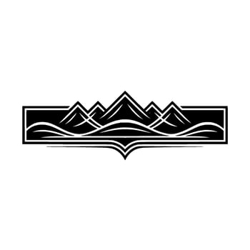 Mountain Crest Emblem - Bold Geometric Landscape vector