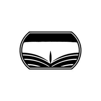 Geometric Horizon, Minimalist Landscape Emblem vector