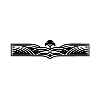 Stylized Landscape Emblem, Minimalist, Silhouette vector