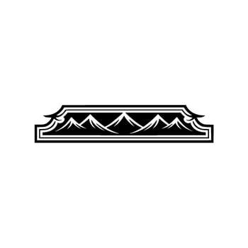 Regal Mountain Crest Emblem, Vintage Style vector