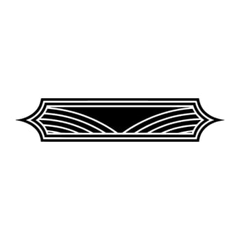 Art Deco Wave Ornament, Geometric , Elegant Motif vector