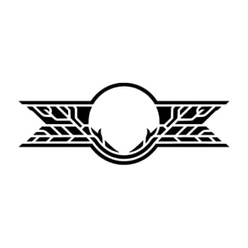 Art Deco Emblem, Vintage Shield, Circular Motif vector