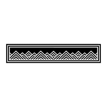Geometric Wave Border, Minimalist , Black White, Minimalism vector