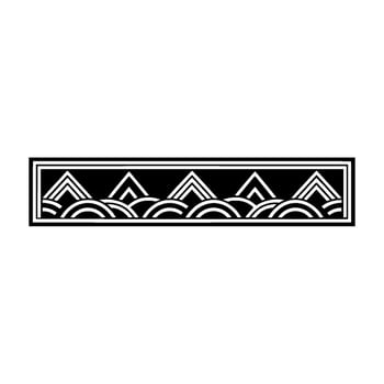 Art Deco Wave Border, Geometric , Elegant Minimalism vector