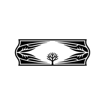 Tribal Tree Emblem, Minimalist , Serene Symbol vector