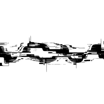 Minimalist Futuristic Vessel, Geometric vector