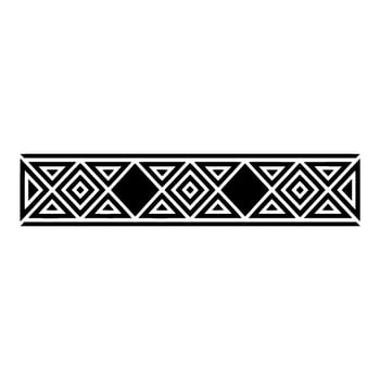 Geometric Deco Border, Black White, Stylized Ornamentation, Ornament vector
