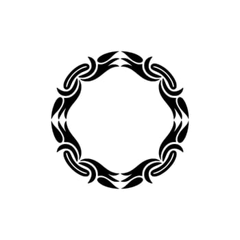 Intricate Tribal Border, Minimalist , Circular Motif vector