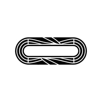 Minimalist Track Outline, Modern , Circular Path vector