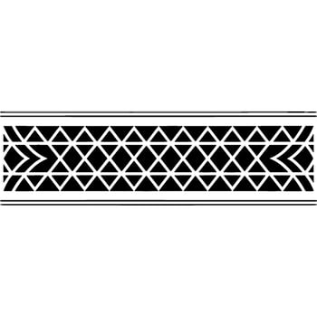Geometric Tribal Border, Art Deco Style - Triangles vector